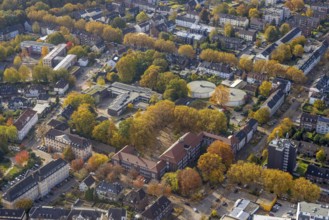Aerial photography, Gladbeck police, Wittringer Schule and Werner-von-Siemens-Realschule as well as