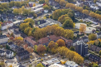 Aerial photography, Gladbeck police, Wittringer Schule and Werner-von-Siemens-Realschule as well as