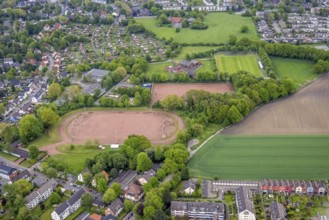 Aerial view, sports facility Baulandstraße, Zweckel, Gladbeck, Ruhr area, North Rhine-Westphalia,