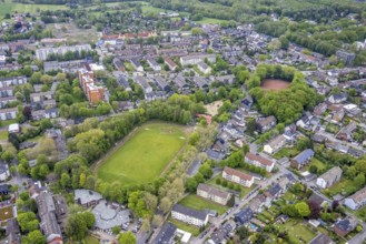 Aerial view, sports field Dorstener Straße, former Willy Brandt School, Zweckel, Gladbeck, Ruhr