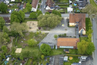 Aerial photo, Käthe-Kollwitz-Schule, Rentfort, Gladbeck, Ruhr area, North Rhine-Westphalia,