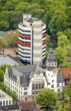 Aerial view, City Hall Gladbeck and Sparkasse Tower, Viktoria-Quartier, Gladbeck, Ruhr area, North