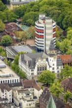 Aerial view, City Hall Gladbeck and Sparkasse Tower, Viktoria-Quartier, Gladbeck, Ruhr area, North