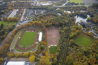 Aerial view, Gladbeck stadium - Vestische Kampfbahn in the district Butendorf in Gladbeck, Ruhr