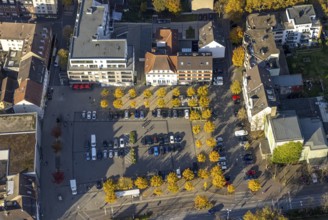 Aerial view, market place in Gladbeck, Ruhr area, North Rhine-Westphalia, Germany, DE, Europe,