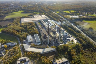 Aerial view, commercial area Am Wiesenbusch with Pilkington Deutschland AG Hegestraße at the