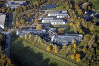 Aerial view, commercial area Am Wiesenbusch with IWG Innovation Centre Wiesenbusch Gladbeck in the