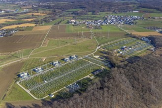 Aerial view, power supply plant, Boele, Hagen, Ruhr area, North Rhine-Westphalia, Germany, DE,