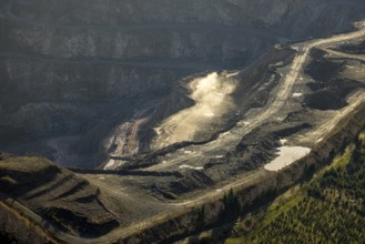 Aerial view, greywacke quarry Hagen-Ambrock, Eilpe, Hagen, Ruhr area, North Rhine-Westphalia,