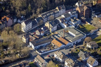 Aerial view, Mamapino Holz und Lifestyle Gewerbehallen und Ducks Klempnerbedarf an der Wörthstraße,