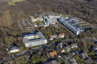 Aerial view, FernUniversität in Hagen, university district, Hagen, Ruhr area, North
