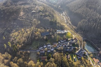 Aerial photograph, LWL-Freilichtmuseum Hagen, Eilpe, Hagen, Ruhr area, North Rhine-Westphalia,