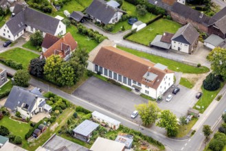 Aerial view, gymnasium Garenfeld in the district Boele in Hagen, Ruhr area, North Rhine-Westphalia,