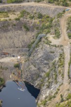 Aerial view, Donnerkuhle quarry Hagen Halden in the district Lennetal in Hagen, Ruhr area, North