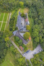 Aerial photograph, Hohenlimburg Castle on the Schlossberg in the Hohenlimburg district of Hagen,