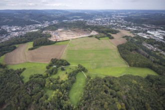 Aerial photograph, Steltenberg quarry in the Oege district of Hohenlimburg in Hagen, Ruhr area,