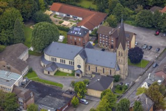 Aerial view, St. Boniface Catholic Church, Old Wineyard School and St. Boniface Day Care Centre in