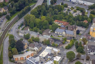 Aerial view, St. Boniface Catholic Church, Old Wineyard School and St. Boniface Day Care Centre in