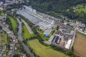Aerial view, Bilstein Group factory premises and Färberstraße industrial estate in the Hohenlimburg