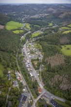 Aerial view, Volmebrücke in the district Priorei in Hagen, Ruhr area, North Rhine-Westphalia,