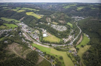 Aerial view, district Rummenohl in Hagen, Ruhr area, North Rhine-Westphalia, Germany, DE, Europe,