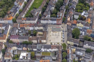 Aerial view, redesign Wilhelmsplatz Der Willi in the district Wehringhausen in Hagen, Ruhr area,