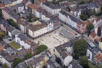 Aerial view, redesign Wilhelmsplatz Der Willi in the district Wehringhausen in Hagen, Ruhr area,