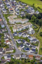 Aerial view, nursing home Harkorten in the district Haspe-West in Hagen, Ruhr area, North