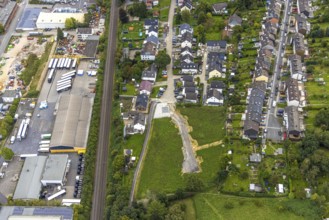 Aerial view, housing estate Hermann-Sudermann-Straße and Agnes-Miegel-Straße in the district