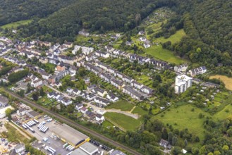 Aerial view, housing estate Hermann-Sudermann-Straße and Agnes-Miegel-Straße in the district
