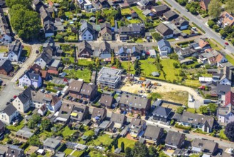 Aerial view, construction site and new building Auf der Heide / Akazienweg, Haltern-Stadt, Haltern