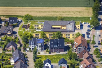 Aerial view, Seniorenzentrum Karstege ASB Recklinghausen, Haltern-Stadt, Haltern am See, Ruhr area,
