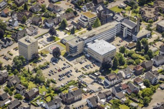 Aerial view, St. Sixtus-Hospital, Haltern-Stadt, Haltern am See, Ruhr area, North Rhine-Westphalia,