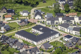 Aerial view, Alloheim Senioren-Residenz Sythen am See, Sythen, Haltern am See, Ruhr area, North