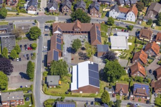 Aerial photo, primary school Sythen, Sythen, Haltern am See, Ruhr area, North Rhine-Westphalia,