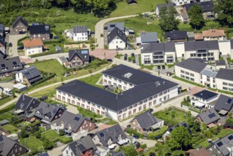 Aerial view, Alloheim Senioren-Residenz Sythen am See, Sythen, Haltern am See, Ruhr area, North