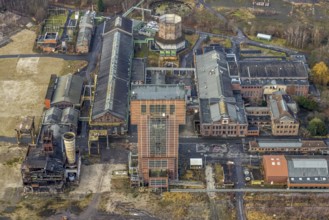 Aerial view with hammerhead tower at Ost Zeche Heinrich Robert colliery, CreativRevier in
