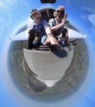 Aerial photography, fisheye view PIloten, Haltern-Stadt, Haltern am See, Ruhr area, North