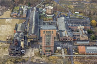 Aerial view with hammerhead tower at Ost Zeche Heinrich Robert colliery, CreativRevier in