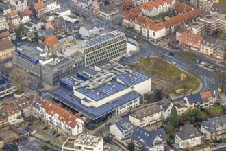 Aerial view construction site Widumstraße with demolition for new WA office building, Westfälischer