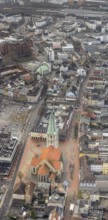 Aerial view, Hamm, Ruhr area, North Rhine-Westphalia, Germany, place of worship, City, DE, Europe,