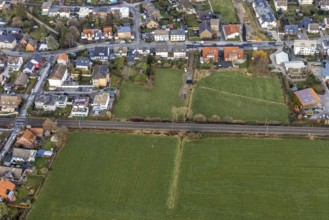 Aerial view open space between Telemannstraße and Verdistraße in Hamm, Ruhr area, North