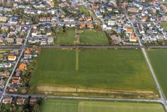 Aerial view open space between Telemannstraße and Verdistraße in Hamm, Ruhr area, North