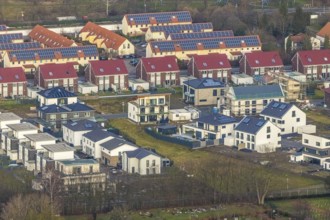 Aerial view of the new development area Am Beisenkamp between Beisenkamp-Gymnasium and