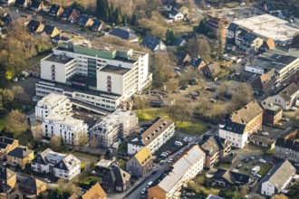 Aerial view St. Josef-Krankenhaus Hamm-Bockum-Hövel in Hamm, Ruhr area, North Rhine-Westphalia,