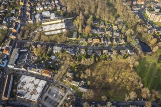 Aerial view St. Josef-Krankenhaus Hamm-Bockum-Hövel in Hamm, Ruhr area, North Rhine-Westphalia,