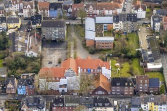 Aerial view Friedrich-List-Berufskolleg in Hamm, Ruhr area, North Rhine-Westphalia, Germany,