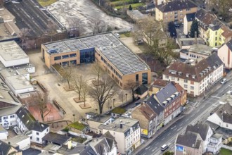 Aerial view Wilhelm-bush-Schule in Hamm, Ruhr area, North Rhine-Westphalia, Germany, education,