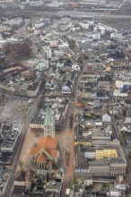 Aerial view, Hamm, Ruhr area, North Rhine-Westphalia, Germany, place of worship, City, DE, Europe,
