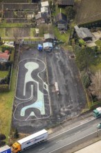 Aerial photo model training area at the Römerstraße in Hamm, Ruhr area, North Rhine-Westphalia,